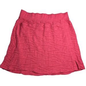 Toad & Co Mini Skirt Textured Pink Coral Small Preppy Beach Summer Casual Style